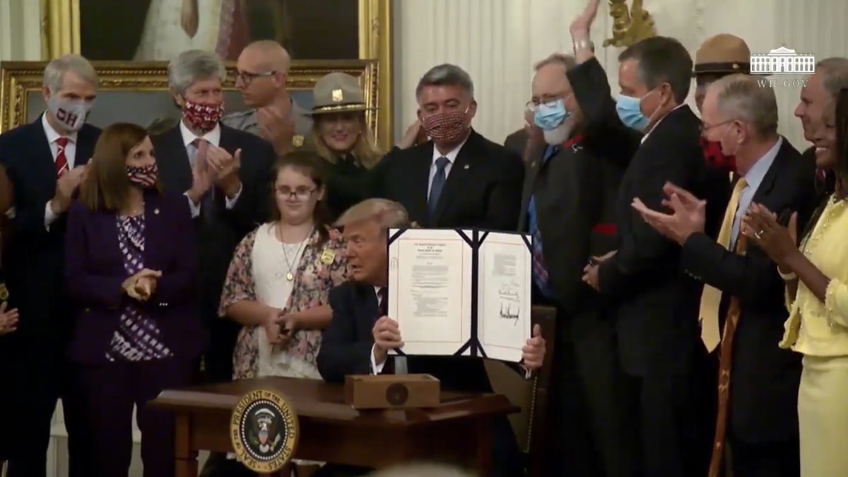 President Trump Signs The Great American Outdoors Act The Washington
